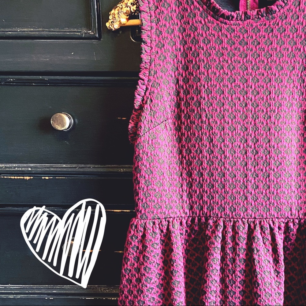 Xhilaration Black & Burgundy Ruffle Dress! 🌹